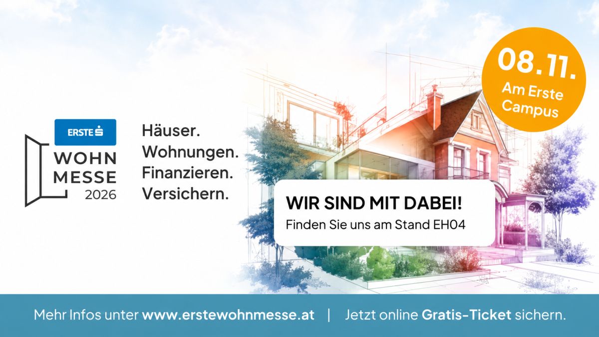Treffen Sie uns auf der Erste Wohnmesse 2026 – entdecken Sie unsere aktuellen Wohnprojekte Treffen Sie uns auf der Erste Wohnmesse 2026 – entdecken Sie unsere aktuellen Wohnprojekte